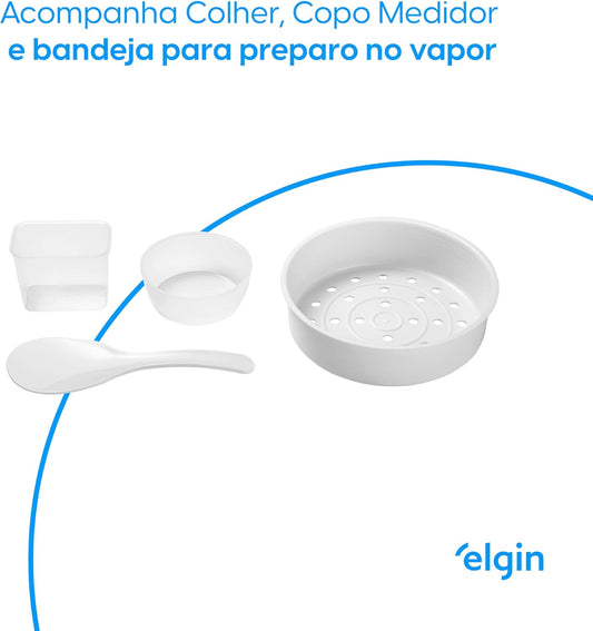 Panela de Arroz Elétrica Elgin Capacidade 5 Xícaras 1 Litro 400W 110V