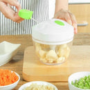 Mini Processador de Alimentos Manual 3 Lâminas 500 ml Compacto e Portátil sem Eletricidade (Preto)