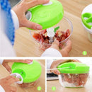 Mini Processador de Alimentos Manual 3 Lâminas 500 ml Compacto e Portátil sem Eletricidade (Preto)