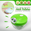 Mini Processador de Alimentos Manual 3 Lâminas 500 ml Compacto e Portátil sem Eletricidade (Preto)