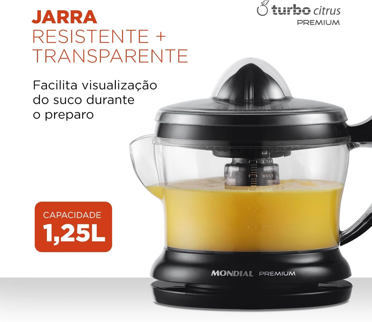 MONDIAL Espremedor Premium, Preto, 30W, 220V - E-02