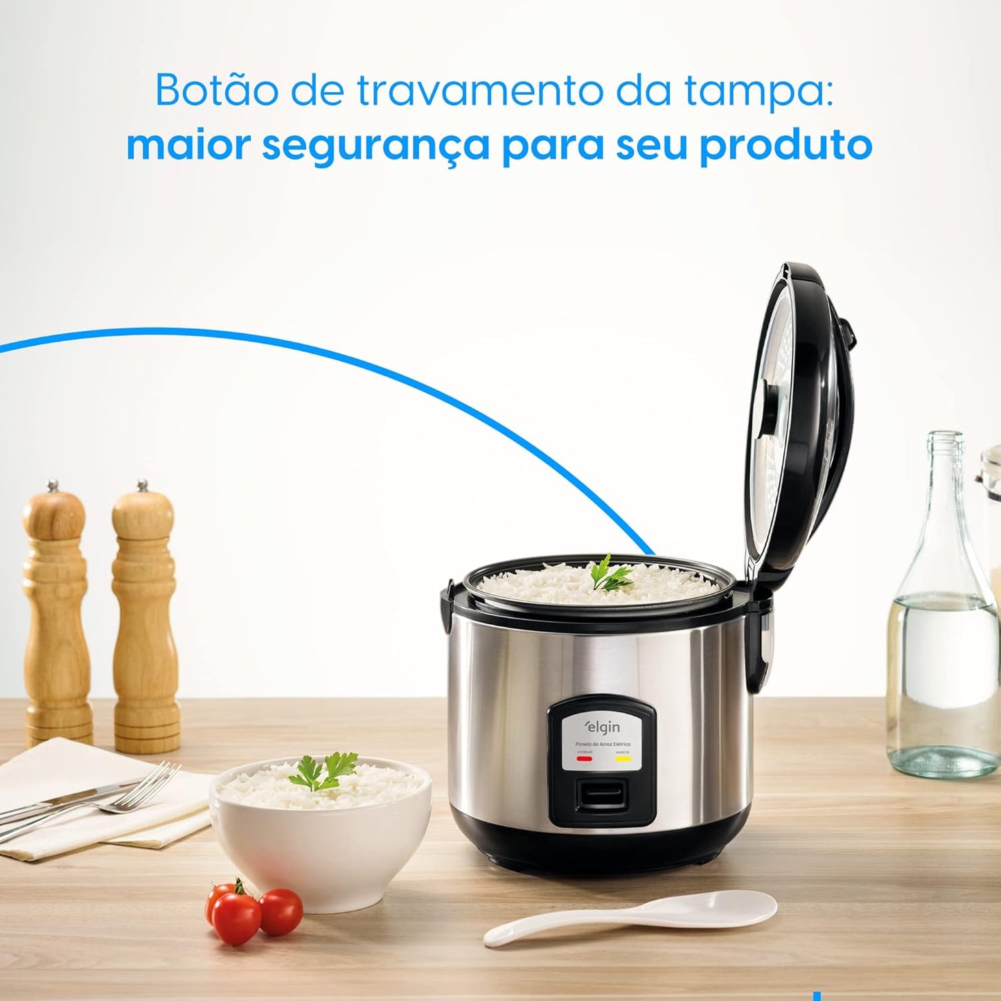 Panela de Arroz Elétrica Elgin Capacidade 5 Xícaras 1 Litro 400W 110V