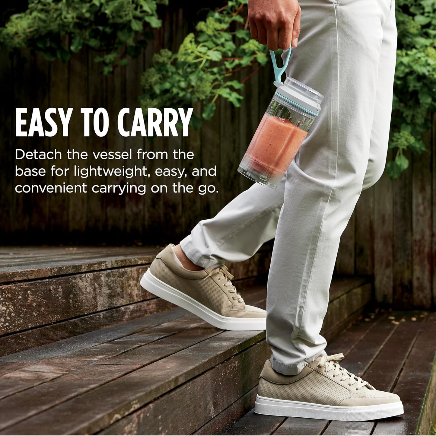 Ninja Blast Max, liquidificador portátil + Twist & Go, Smoothie pessoal, blend, Ice Crush, 3 programas, sem fio, recipiente removível de 623 g, pode ser lavado na lava-louças, à prova de vazamento