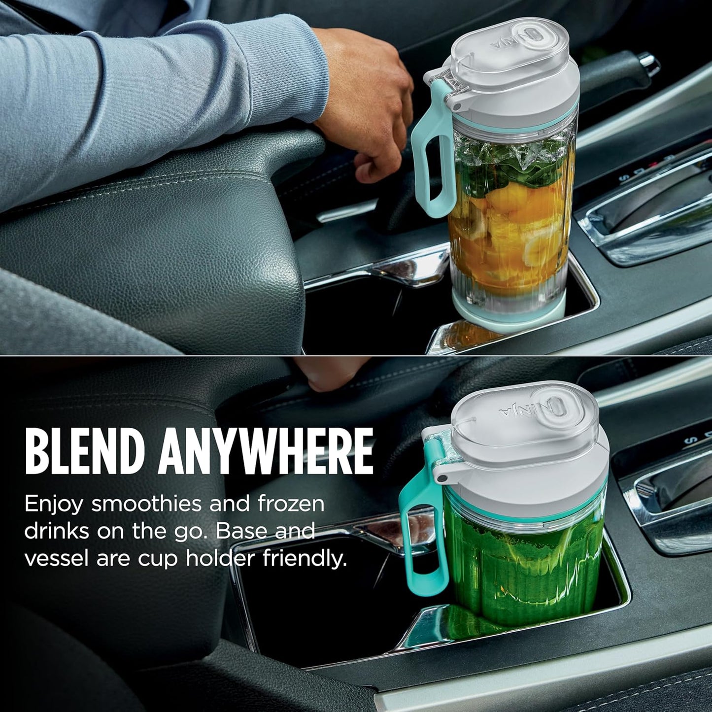 Ninja Blast Max, liquidificador portátil + Twist & Go, Smoothie pessoal, blend, Ice Crush, 3 programas, sem fio, recipiente removível de 623 g, pode ser lavado na lava-louças, à prova de vazamento